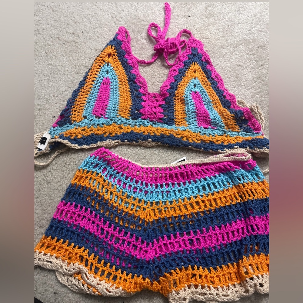 Colorful Swimsuit/Coverup 2 piece